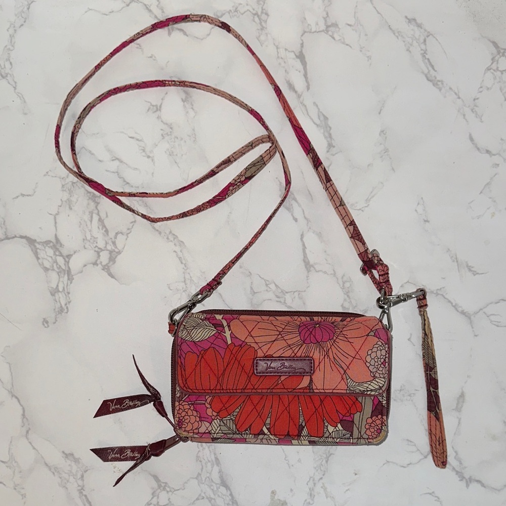 Vera Bradley Coral Pink Floral Crossbody